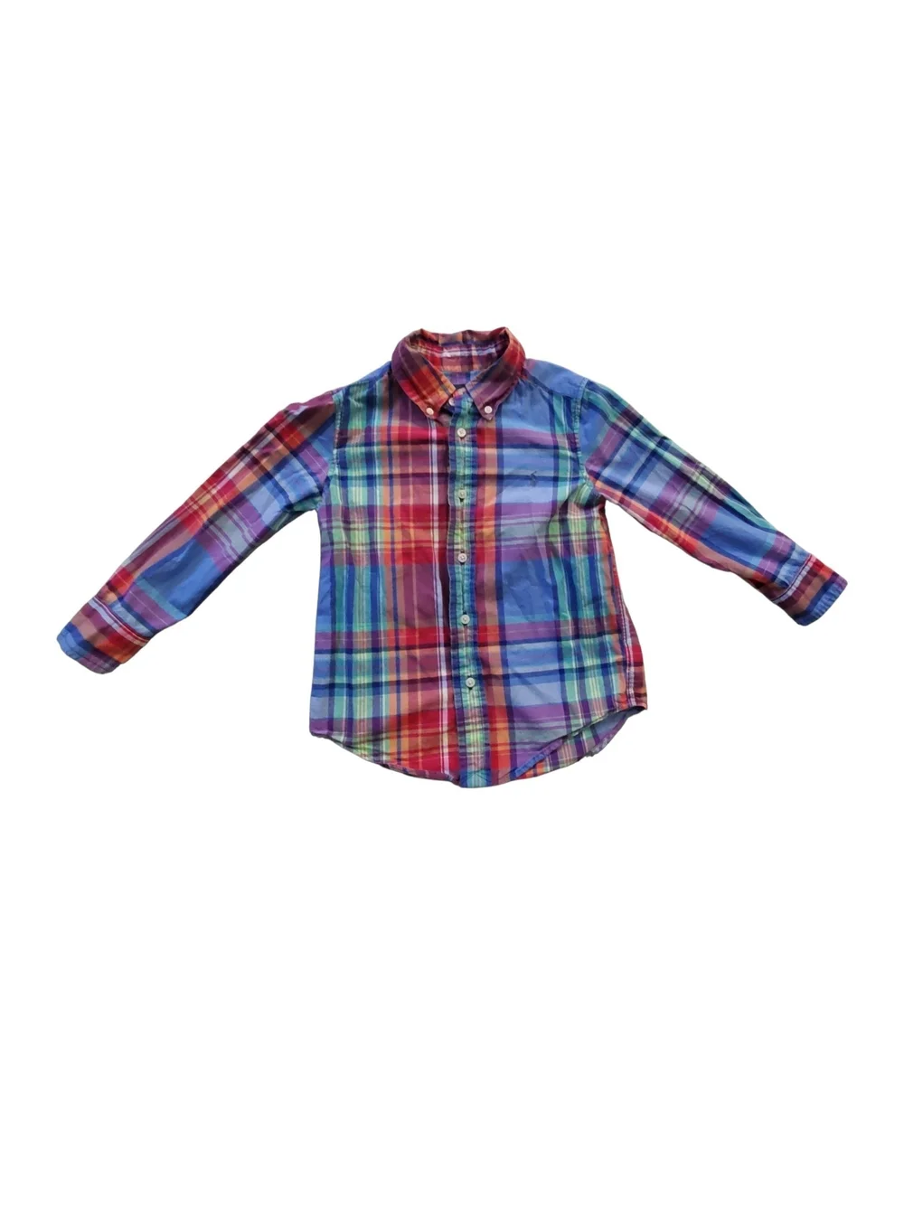 Ralph Lauren Boys Multicolor Plaid Button-Down Shirt